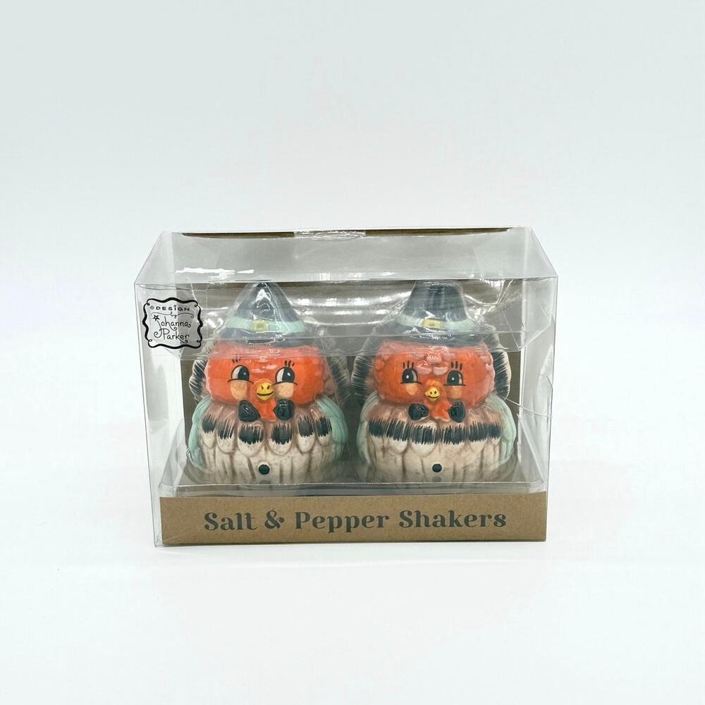 Johanna Parker Turkey Salt & Pepper Shakers Set  Fall Thanksgiving NEW